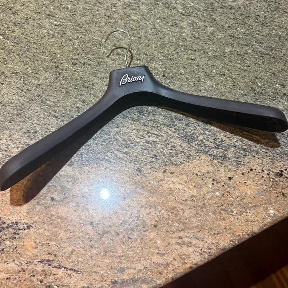 Brioni Luxury Suit Hanger Black Wide Shoulder Designer Coat Jacket Hanger - Picture 3 of 5